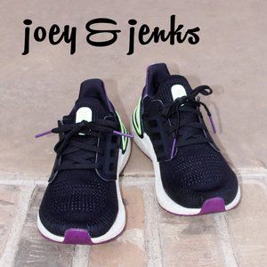 Adidas UltraBOOST 20 Running Shoes Black/Glory Purple Sz 4.5 Youth = Women's 6